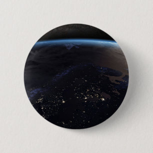 Nachtelijk ver Noord-Europa Ronde Button 5,7 Cm