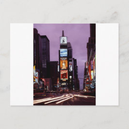 Nachtelijk verkeer op Times Square in New York Briefkaart