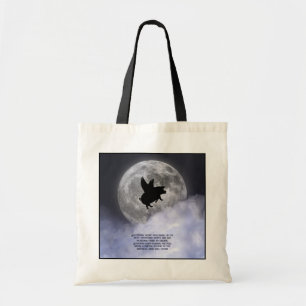 Nachtelijk vliegende varkens tote bag