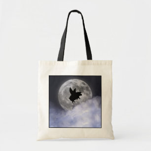 Nachtelijk vliegende varkens tote bag