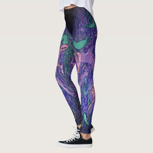 nachtelijke Abstracte trek Leggings (Links)