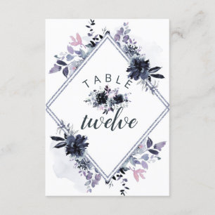 Nachtelijke Bloemen Zitten Tafel Nummers Kaart