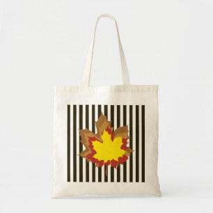 Nachtelijke chocolade-strips met bladeren tote bag