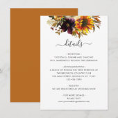 Nachtelijke details over het huwelijk met soonbloe informatiekaartje (Voorkant / Achterkant)