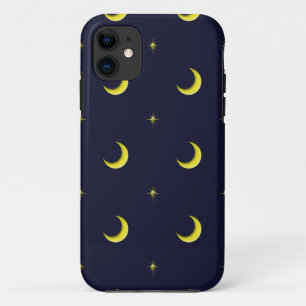 Nachtelijke hemel maan en sterren telefoonhoesje iPhone 11 hoesje