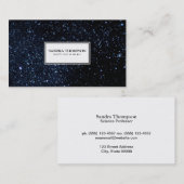 Nachtelijke hemel / witte lijst visitekaartje (Voorkant / Achterkant)