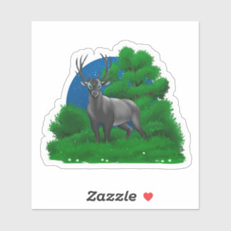 Nachtelijke herten | sticker