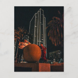 Nachtelijke Stadskraker met Oranje Bol Briefkaart