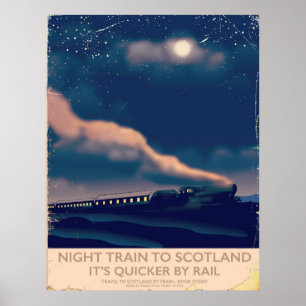 Nachtelijke trein naar Schotland Poster