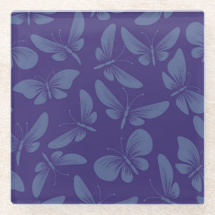 nachtelijke vlinder glazen onderzetter