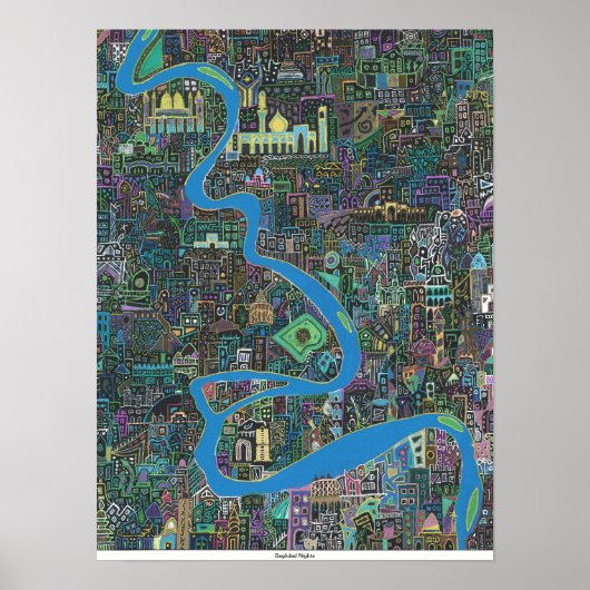 Nachten in Bagdad - Afdrukken Poster (Voorkant)