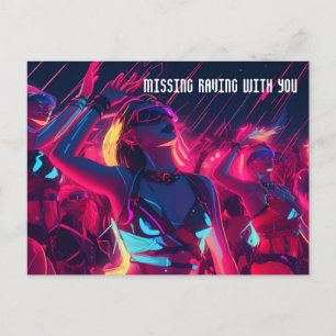 Nachten in de stad Rave Briefkaart