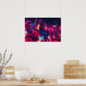 Nachten in de stad Rave Poster (Keuken)