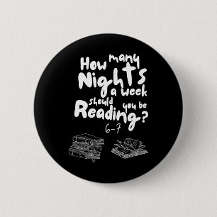 Nachten Lezen 6-7 Meme Engelse Leraar Boekliefhebb Ronde Button 5,7 Cm