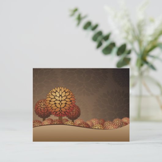 Nachtend landschap. Abstract Briefkaart (Staand voorkant)