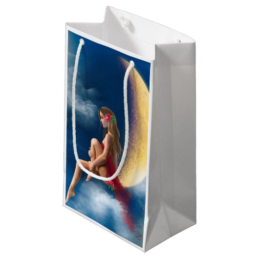 nachtfee op maan klein cadeauzakje (Voorkant Gekanteld)