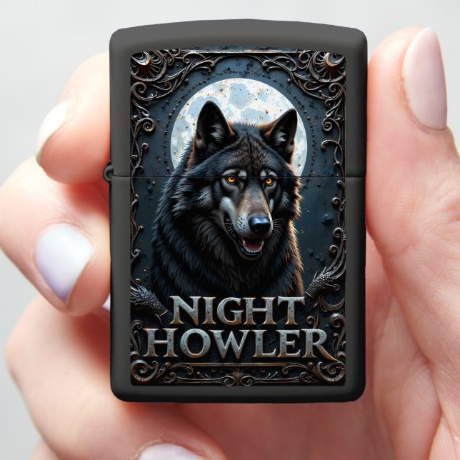 Nachtheul Zwarte Wolf Portret (In Hand)