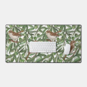 Nachtingales in de olijfboom bureaumat (Keyboard & Muis)