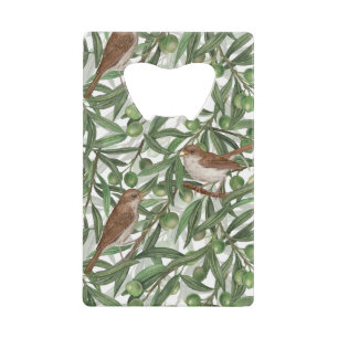Nachtingales in de olijfboom kredietkaart flessenopener