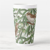 Nachtingales in de olijfboom latte mok (Voorkant)