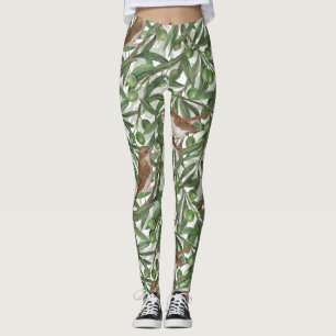 Nachtingales in de olijfboom leggings
