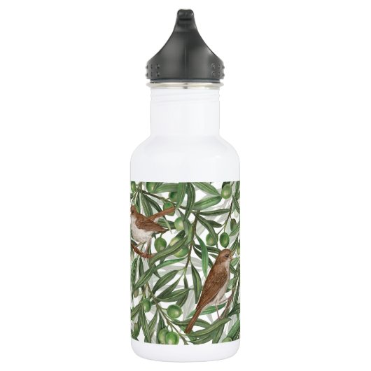 Nachtingales in de olijfboom waterfles (Rechts)