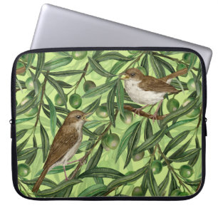 Nachtingales van de olijfboom 2 laptop sleeve