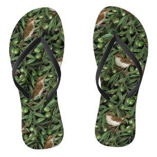 Nachtingales van de olijfboom 3 teenslippers