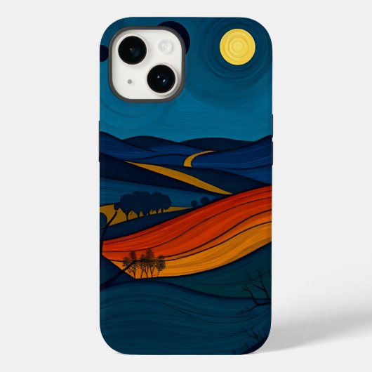 Nachtlandschapskunst Case-Mate iPhone Case (Achterkant)