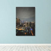 Nachtleven in Bangkok fotografie Canvas (Insitu (Houten vloer))