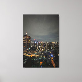 Nachtleven in Bangkok fotografie Canvas Afdruk