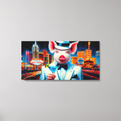 NACHTLEVEN IN VARKENSVLEES CANVAS AFDRUK (Voorkant)