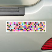 Nachtleven (pixelschimmels) bumpersticker (Op auto)