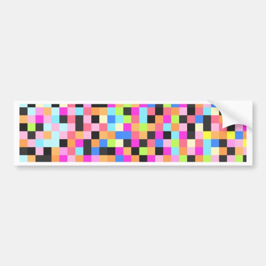 Nachtleven (pixelschimmels) bumpersticker (Voorkant)