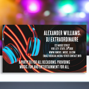 Nachtlichten Dj Feestmuziek Deejay DJs Discjockey Visitekaartje