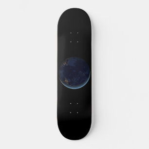 Nachtlichten op de planeet aarde (Western Hemisphe Skateboard