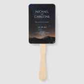 Nachtlucht bruiloft onder de sterren handwaaier (Voorkant)