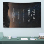 Nachtlucht bruiloft onder de sterren spandoek (Beurs)