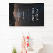 Nachtlucht bruiloft onder de sterren spandoek (Insitu)