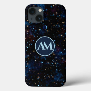 Nachtlucht met sterren en planeten gepersonaliseer iPhone 13 hoesje