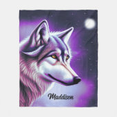 Nachtmaal Mystical Wolf Fleece Blanket Deken (Voorkant)
