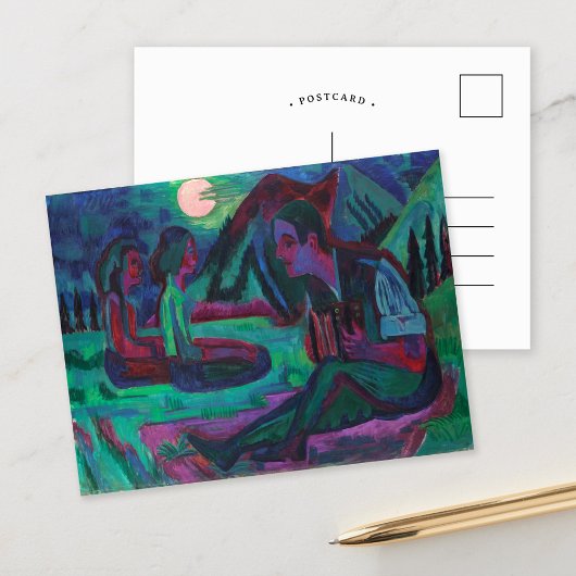 Nachtmaan | Ernst Ludwig Kirchner Briefkaart
