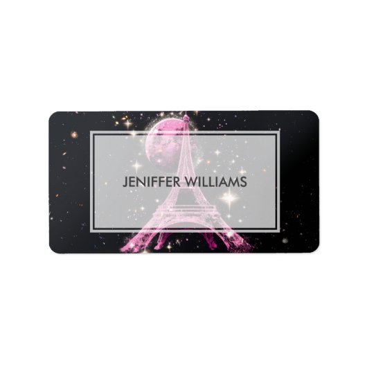 Nachtmaan van de Eiffeltoren Etiket (Voorkant)
