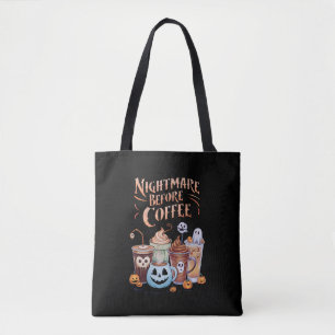 Nachtmerrie voor koffie Pumpkin Spice Halloween Draagtas