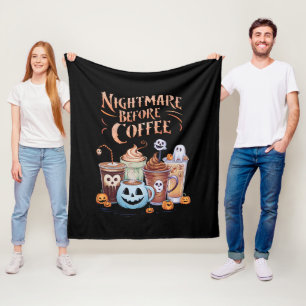 Nachtmerrie voor koffie Pumpkin Spice Halloween Fleece Deken