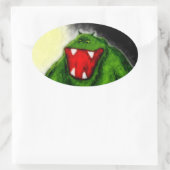 nachtmonster ovale sticker (Tas)