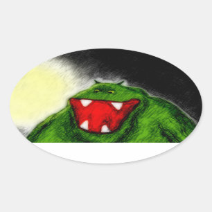 nachtmonster ovale sticker