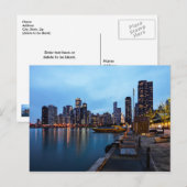 Nachtnacht bij de marine pier briefkaart (Voorkant / Achterkant)