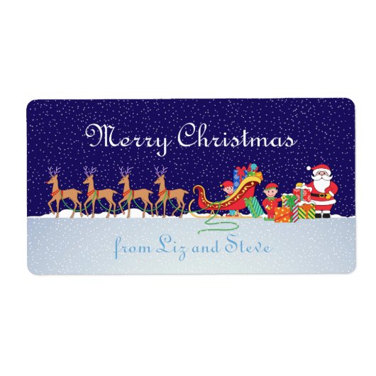 Nachtnacht voor Kerstmis Etiket (Voorkant)