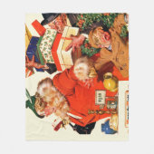 Nachtnacht voor Kerstmis Fleece Deken (Voorkant)